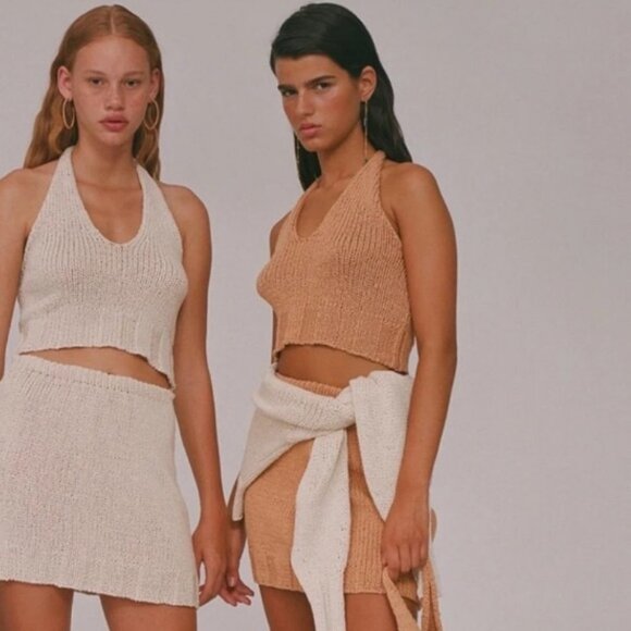 Paloma Wool Bien Top and Carolina Skirt Set in Peach Small - Picture 6 of 8